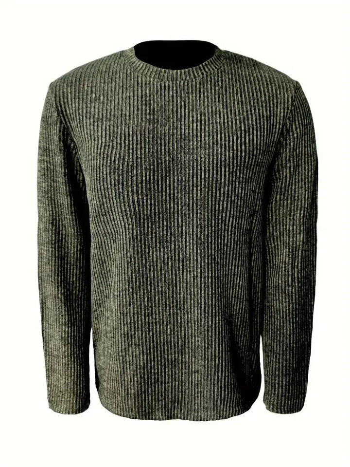 Brit und Boho | Logan Luxe Strickpullover mit Rundhalsausschnitt und langen Ärmeln