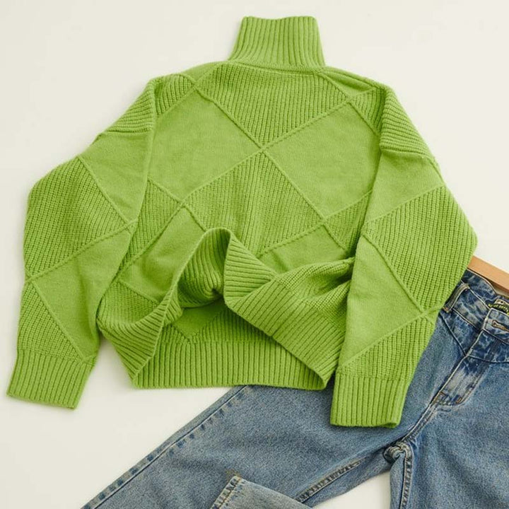 Charlotte | Schicker High-Neck Pullover für Damen mit Rollkragen und langen Ärmeln