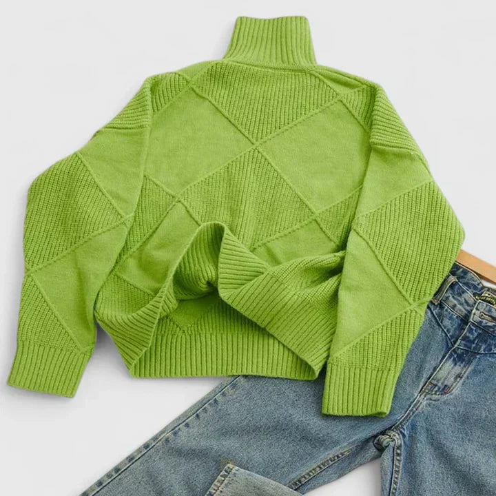 Adryanna | Bequemes Sweatshirt für Damen mit Rollkragen und langen Ärmeln