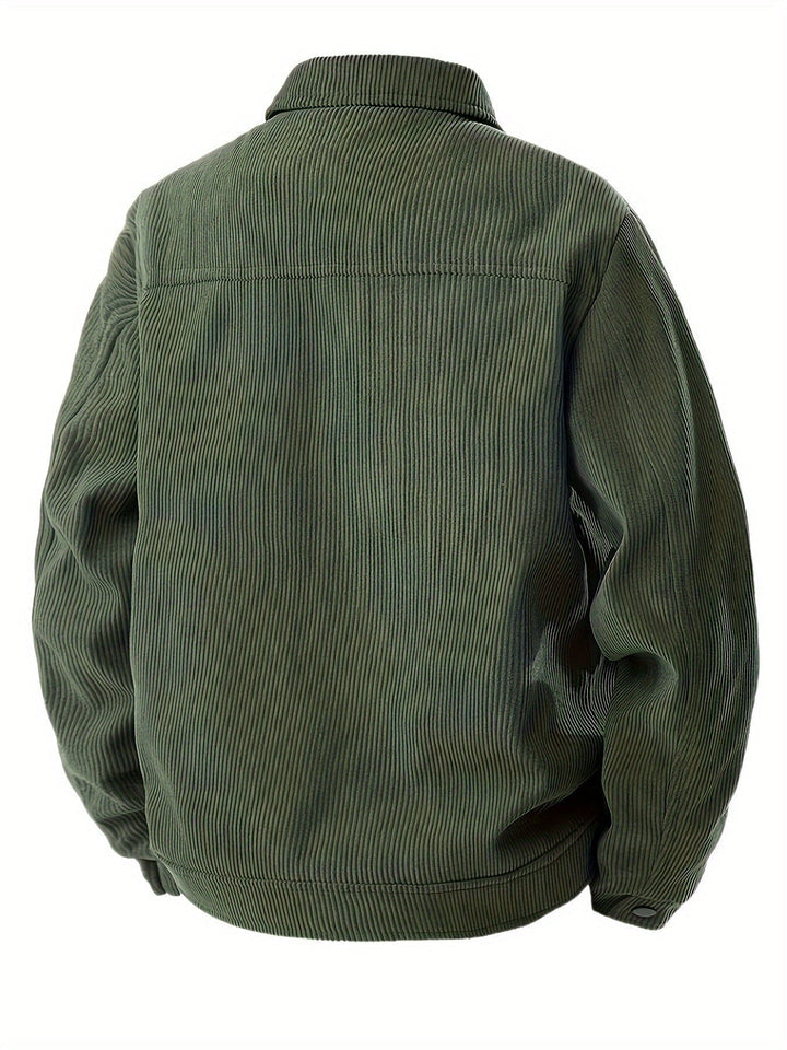 Elegante Cordjacke für Herren mit langen Ärmeln