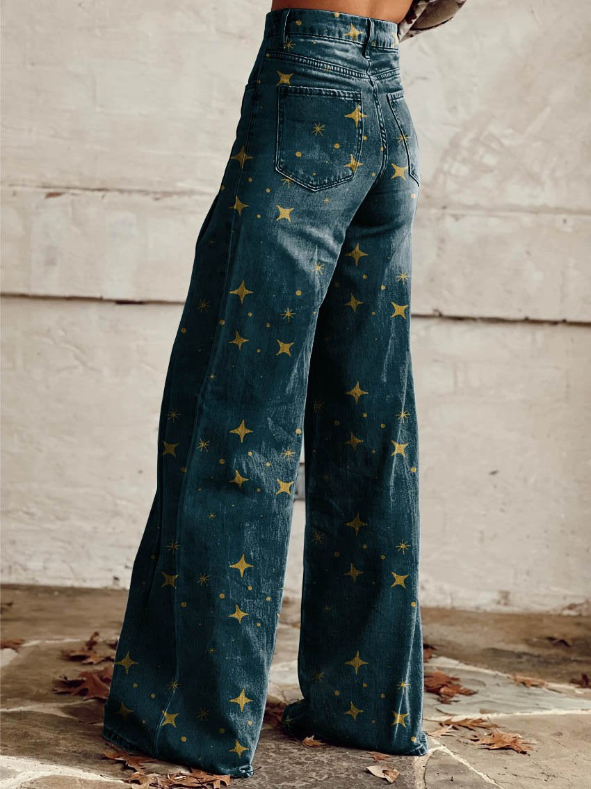 Chloé | Boho Vintage Hose für Damen mit weiter Passform und hohem Bund