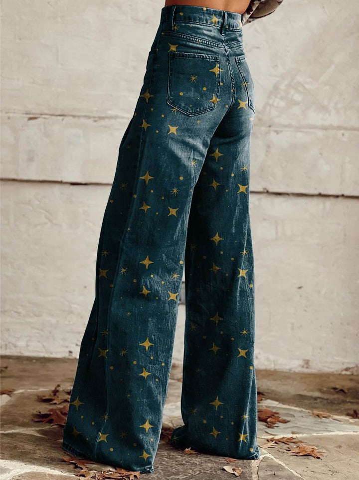 Chloé | Boho Vintage Hose für Damen mit weiter Passform und hohem Bund