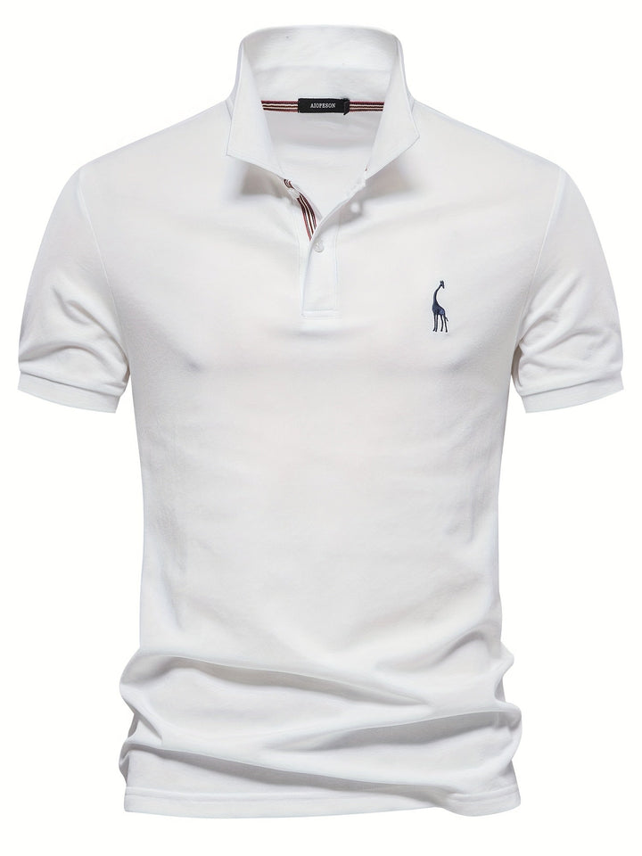 Leonardo | Herren besticktes Poloshirt mit kurzen Ärmeln