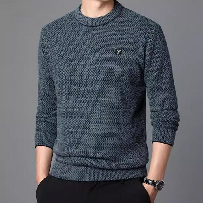 Jens Gemütlicher Strickpullover für Männer für Herren mit Rundhalsausschnitt