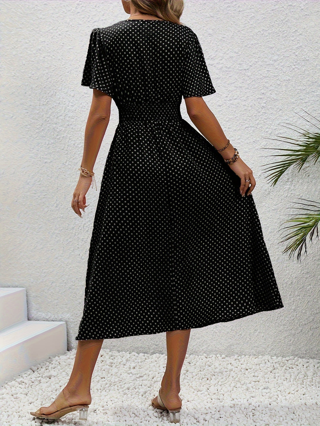Livia | Damen Sommerkleid mit kurzen Ärmeln