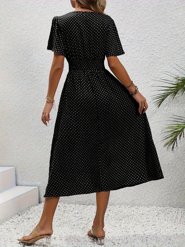 Livia | Damen Sommerkleid mit kurzen Ärmeln