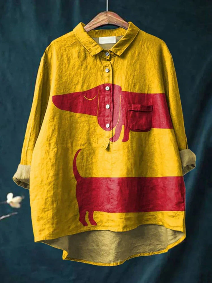 Charlie | Hundekunst T-Shirt mit langen Ärmeln