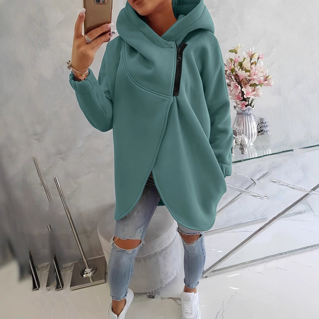 Emma | Bequemer Zip-Up Hoodie für Damen mit Kapuze und langen Ärmeln