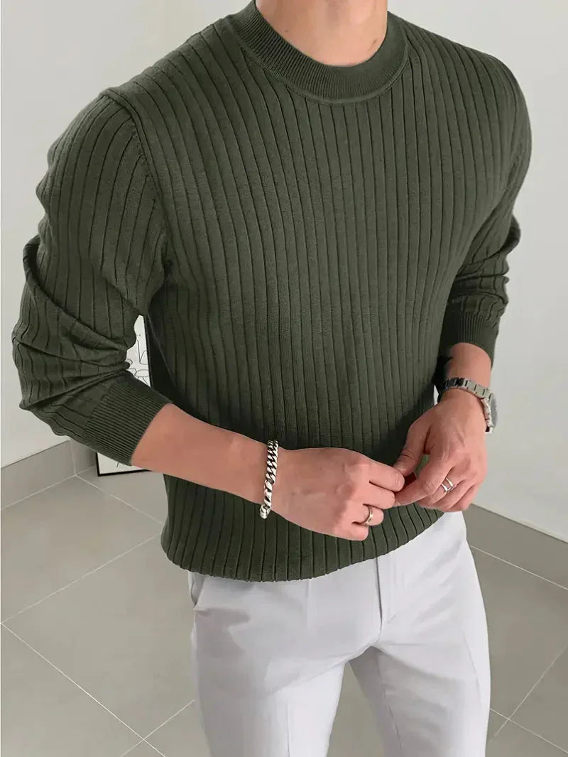 Brit und Boho | Mike Essential Rundhalspullover mit Rundhalsausschnitt