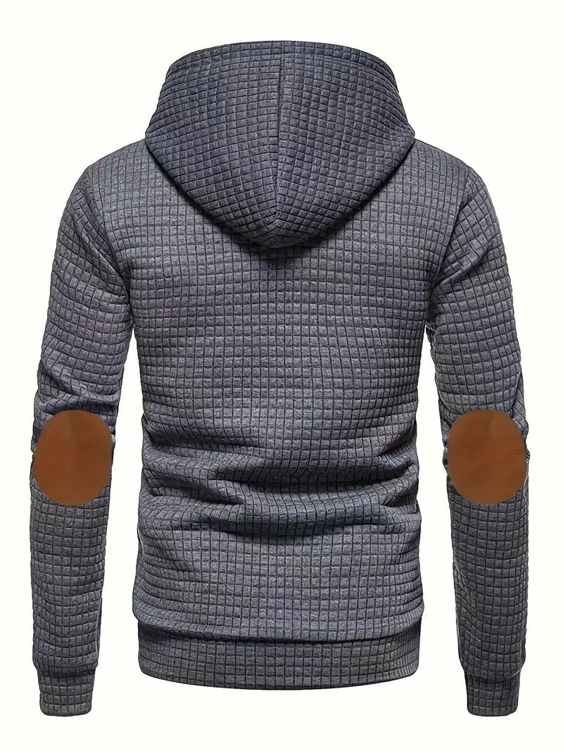 Emanuele | Männer Waffel Casual Hoodies für Herren mit Kapuze und langen Ärmeln