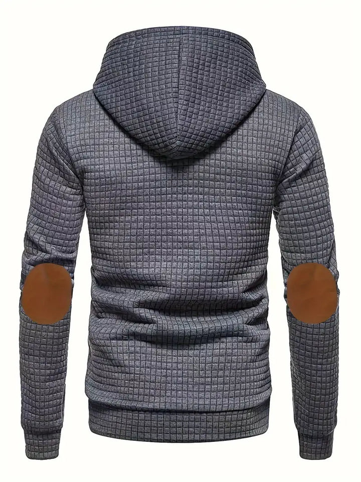 Emanuele | Männer Waffel Casual Hoodies für Herren mit Kapuze und langen Ärmeln