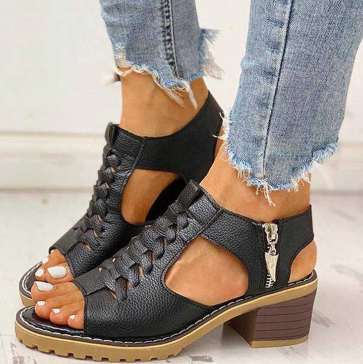 Steffie | Orthopädische Damen-Sandalen mit Blockabsatz