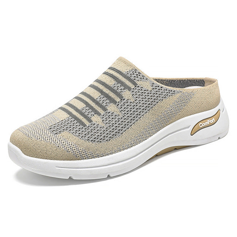 Schicke und atmungsaktive Damen Slip-On Mesh Sneakers mit flachem Absatz