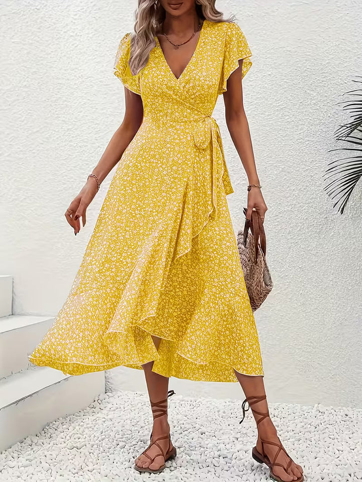 Elara | Fließendes, Bauch-umspielendes Wickelkleid für Damen