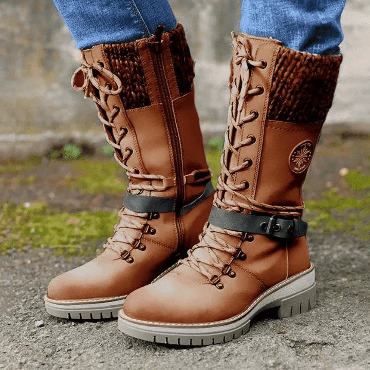 FrostLuxe | Wasserdichte Schnürstiefel in Wadenlänge für Damen