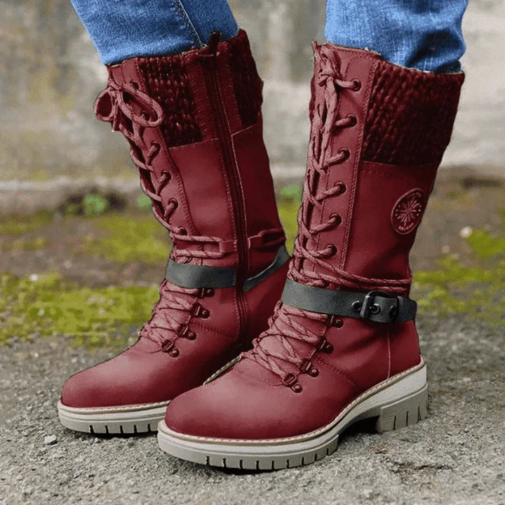 FrostLuxe | Wasserdichte Schnürstiefel in Wadenlänge für Damen