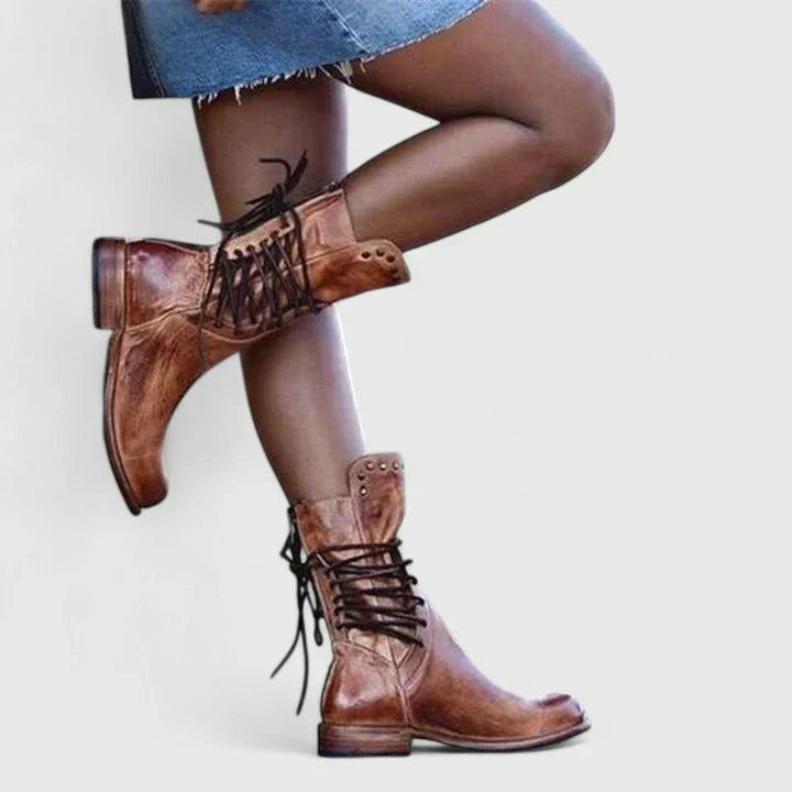 Kelly | Premium Elegante Stiefel für Damen mit niedrigem Absatz