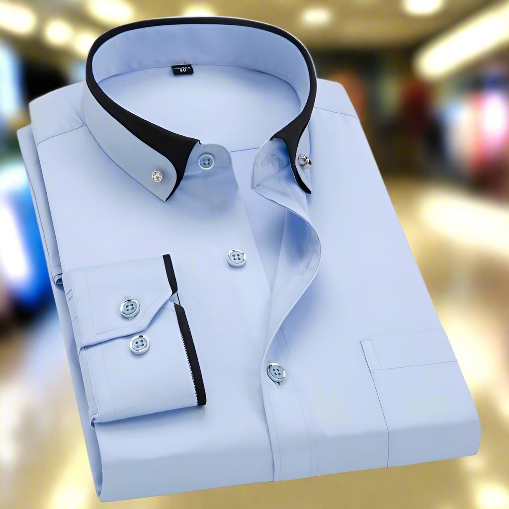 Leon | Klassisches Hemd für Herren mit langen Ärmeln