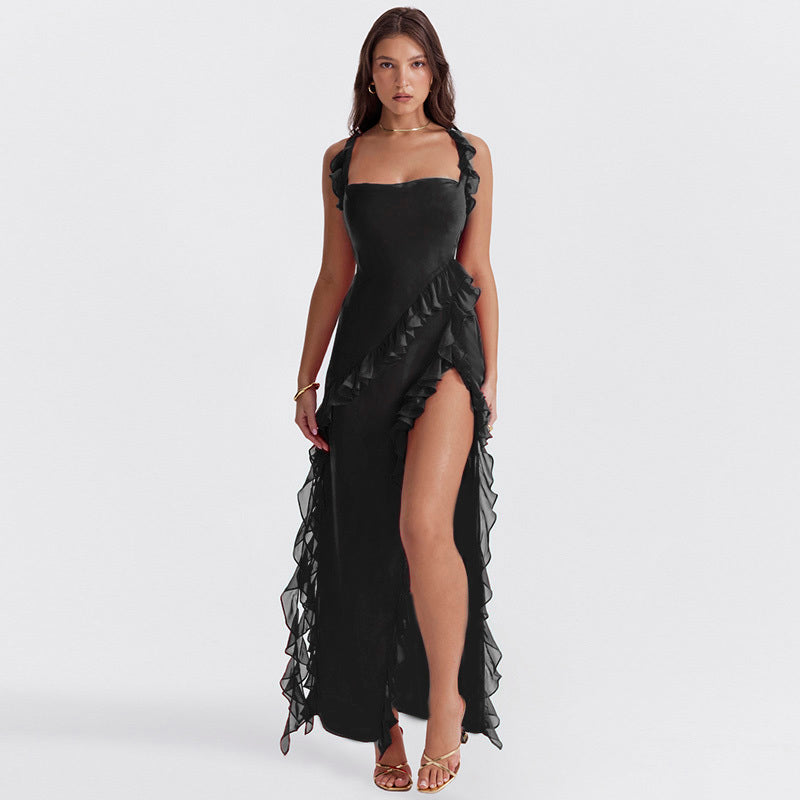 Laurine | Elegantes Maxikleid für Damen mit eckigem Ausschnitt