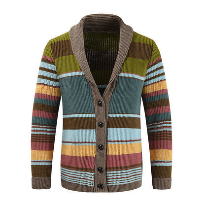 Mason | Gestreifter Herren-Cardigan mit Knöpfen