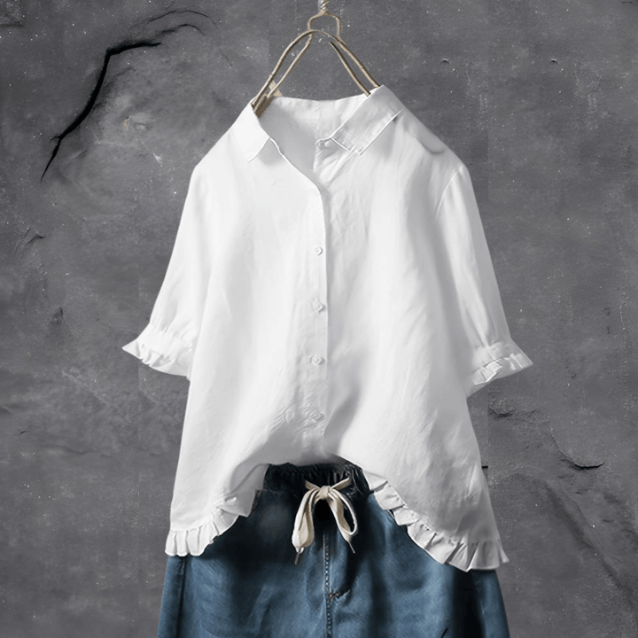 Celeste | Elegantes und Raffiniertes Hemd für Damen mit V-Ausschnitt