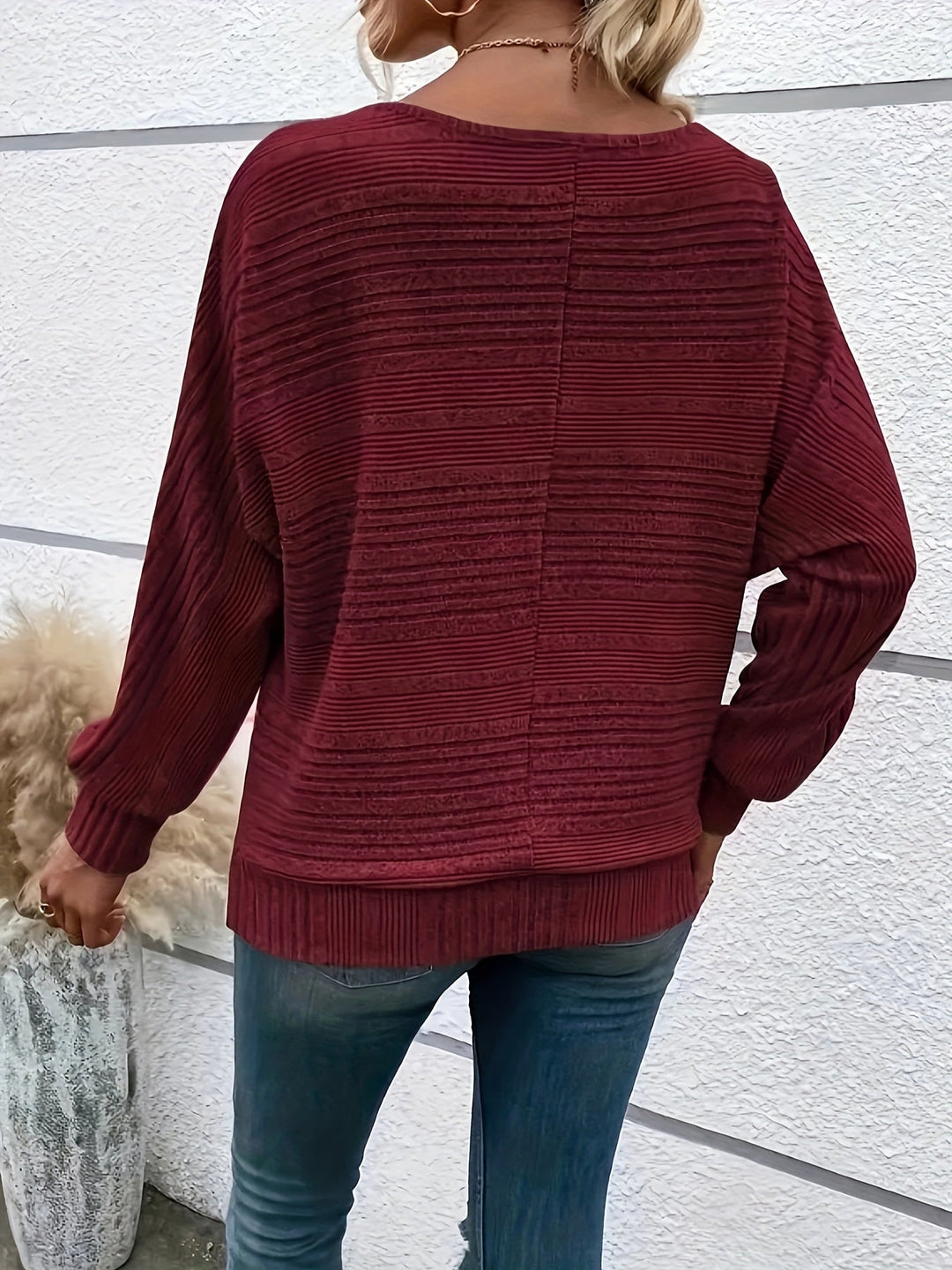 Sabine | Gemütlicher Pullover für Damen mit Fledermausärmeln