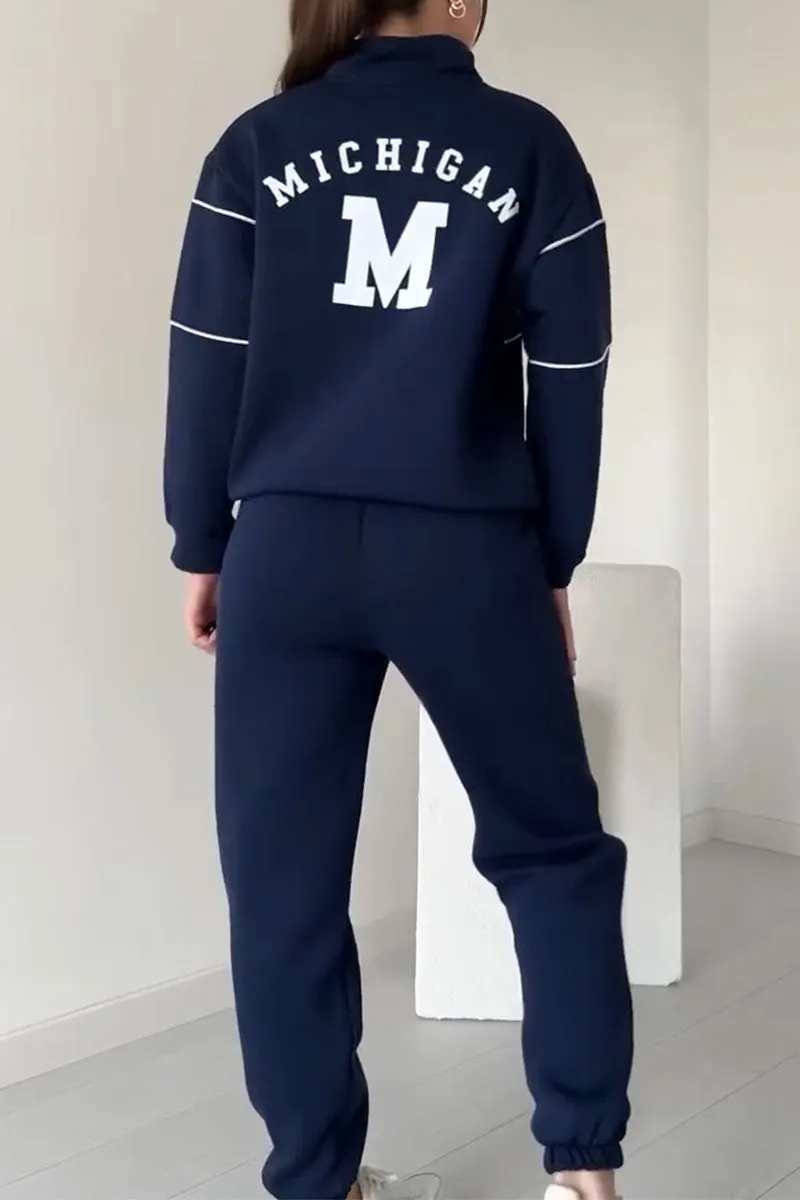 Michigan Zweiteiliges Set für Damen mit Rollkragen und langen Ärmeln