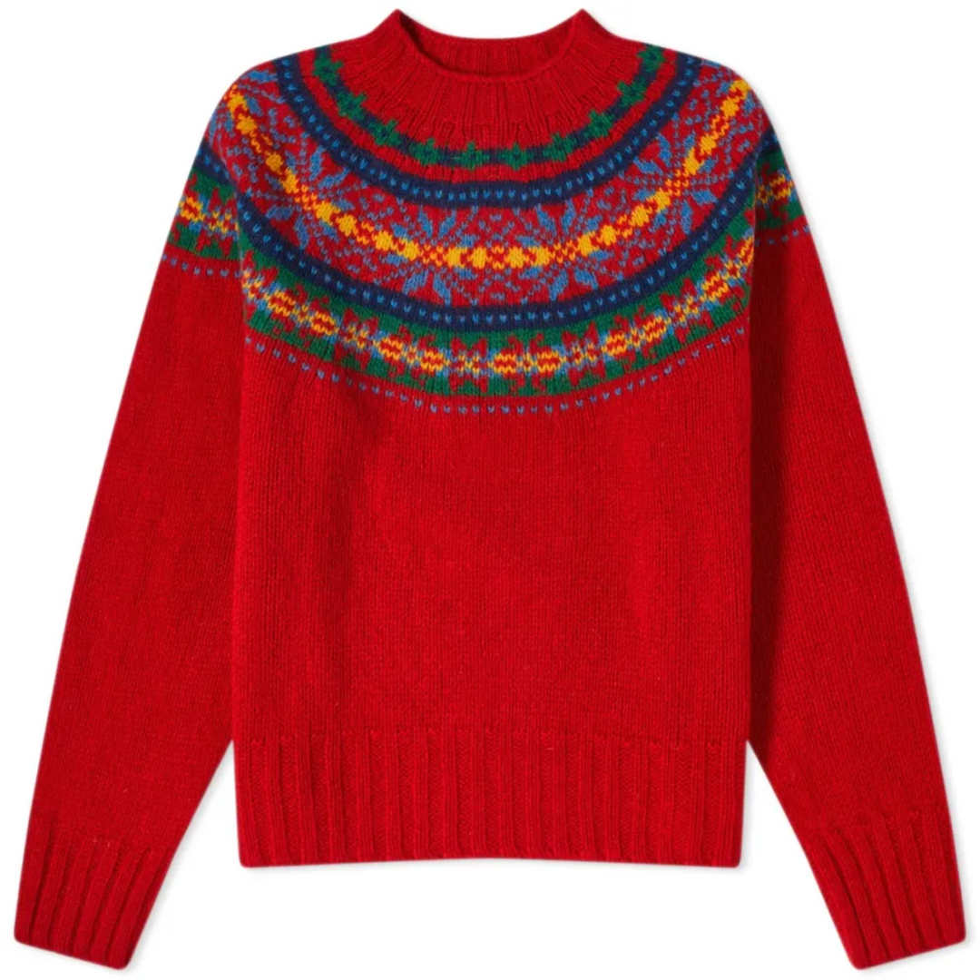 Vintage Carlotta Pullover für Damen mit Rundhalsausschnitt und langen Ärmeln