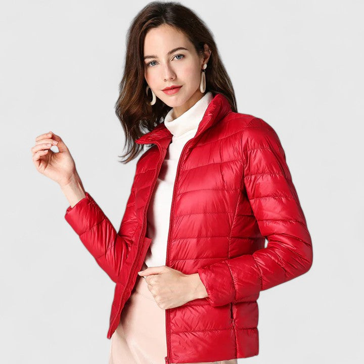 Melorynne Elegante Jacke für Damen mit Rundhalsausschnitt und langen Ärmeln