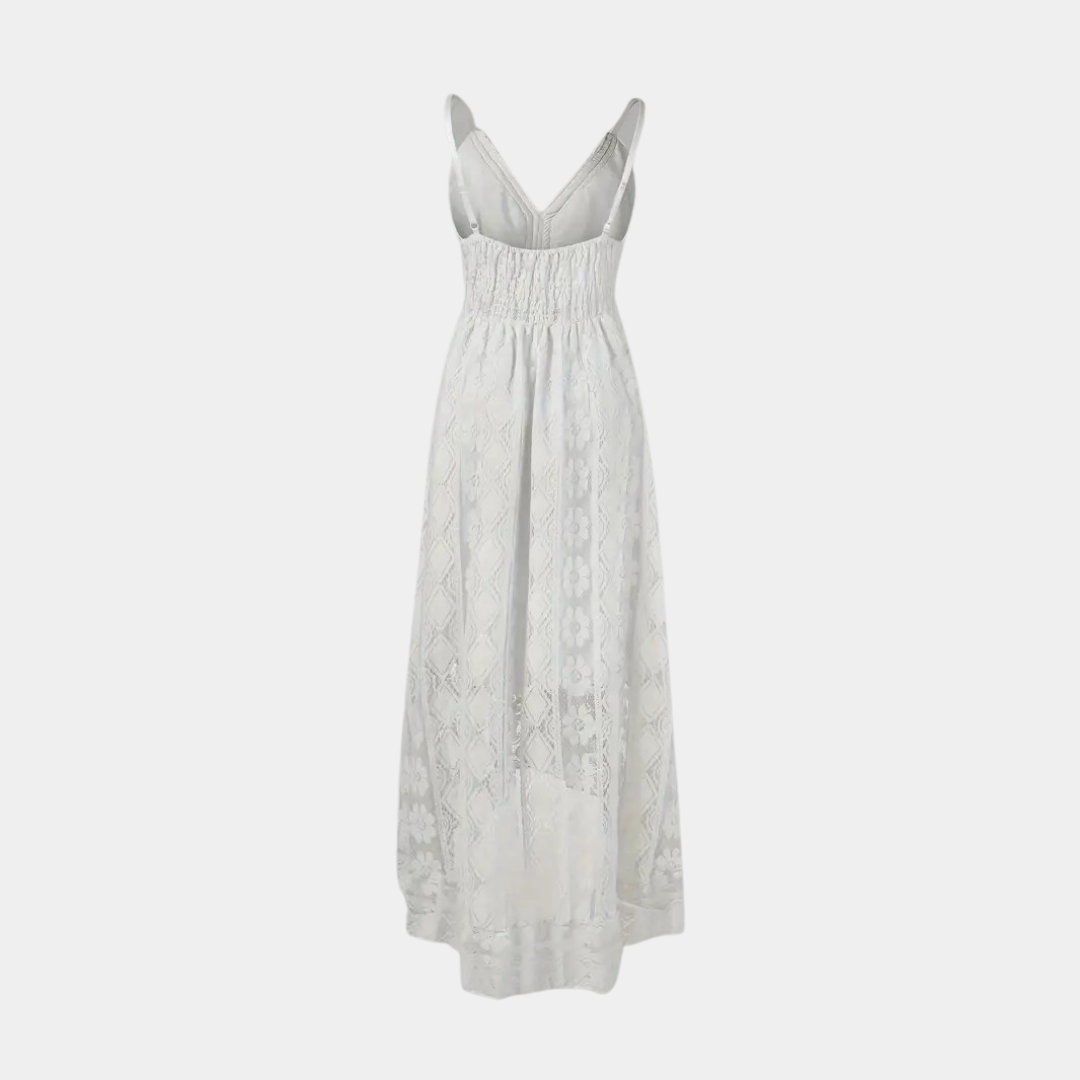 Margaret | Elegantes Boho-Kleid mit V-Ausschnitt und langen Ärmeln