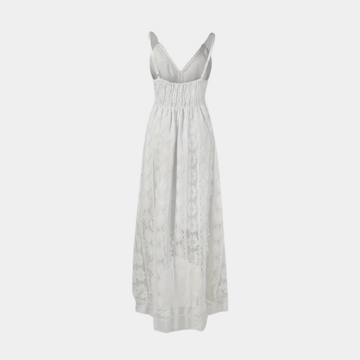 Margaret | Elegantes Boho-Kleid mit V-Ausschnitt und langen Ärmeln