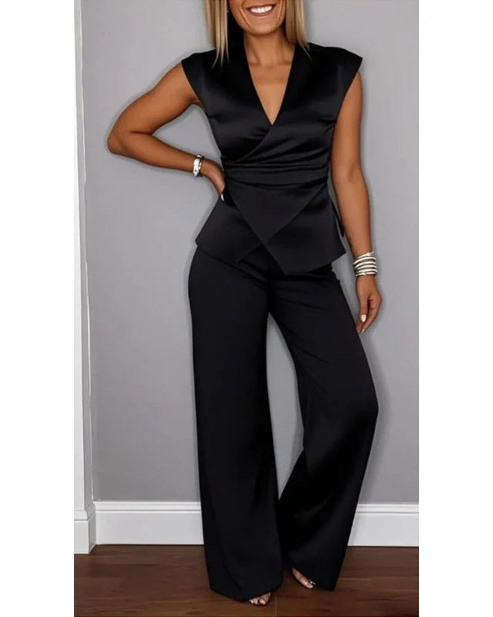 Angela | Elegantes Zweiteiliges Set für Damen mit V-Ausschnitt