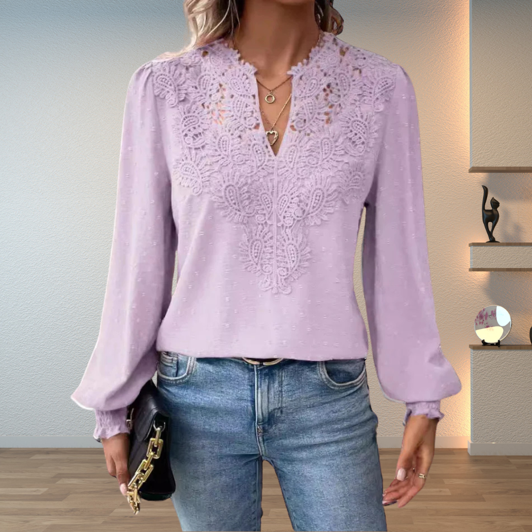Colette | Leichte und Stilvolle Bluse mit langen Ärmeln