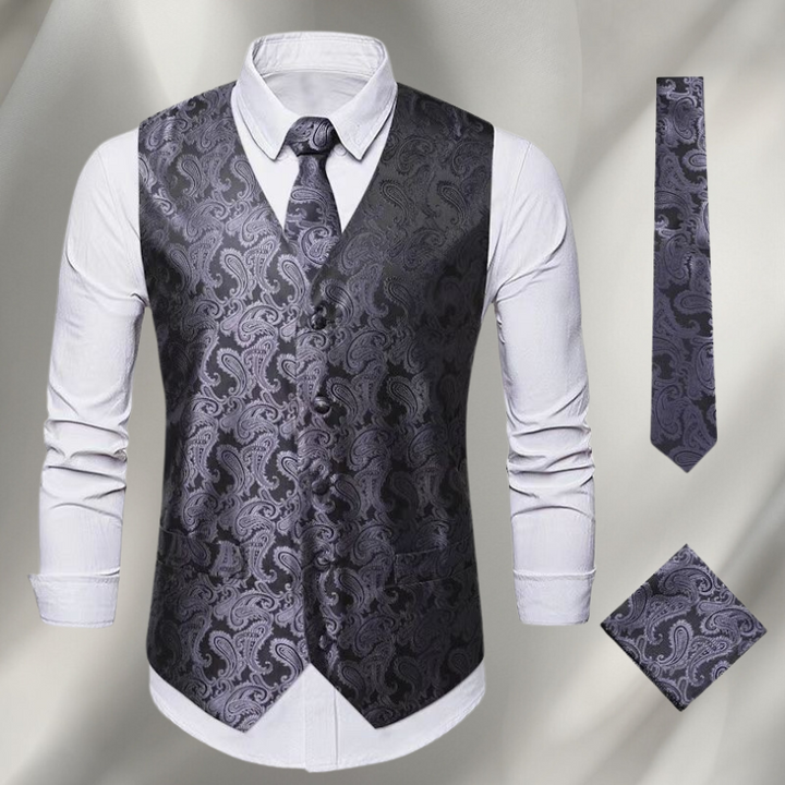 Axel | Vintage West | Stilvolle Ferien Weste für Herren mit langen Ärmeln