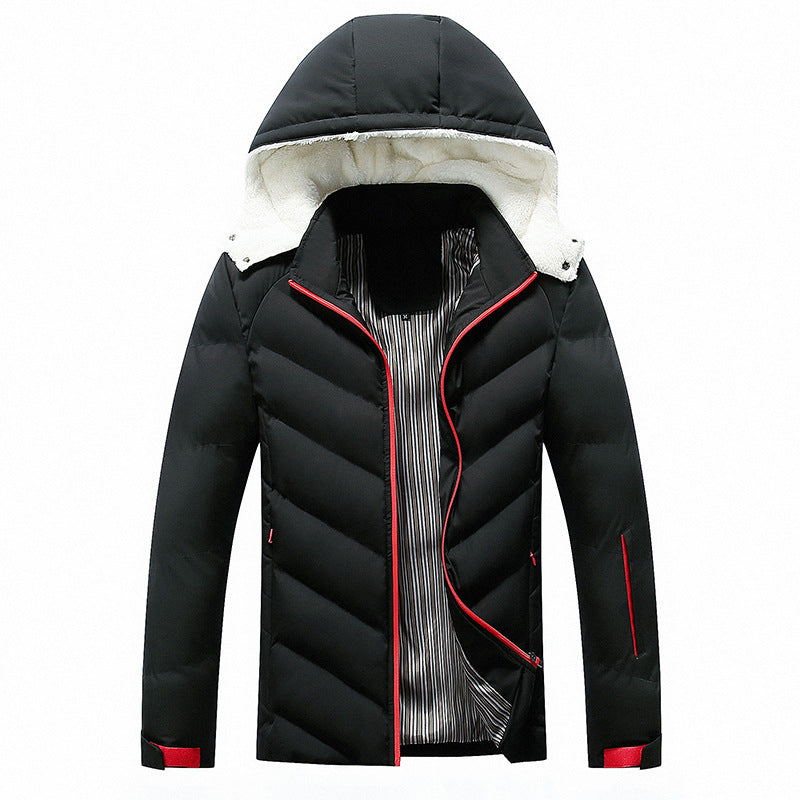 Herren Jacke mit Kapuze und Taschen, Langarm