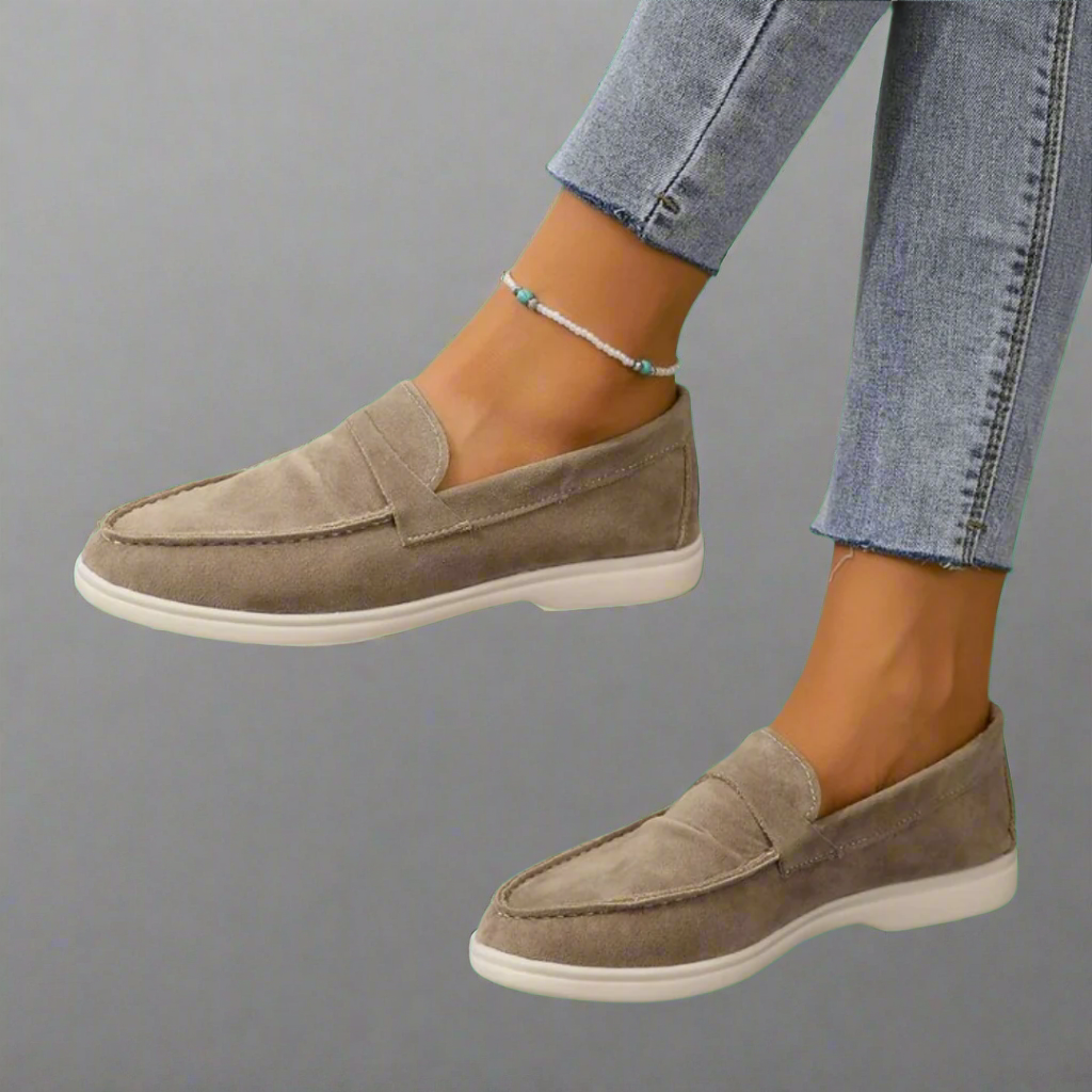 Hannah | Handgefertigte Wildleder-Mokassins Ballerinas für Damen mit elegantem Design