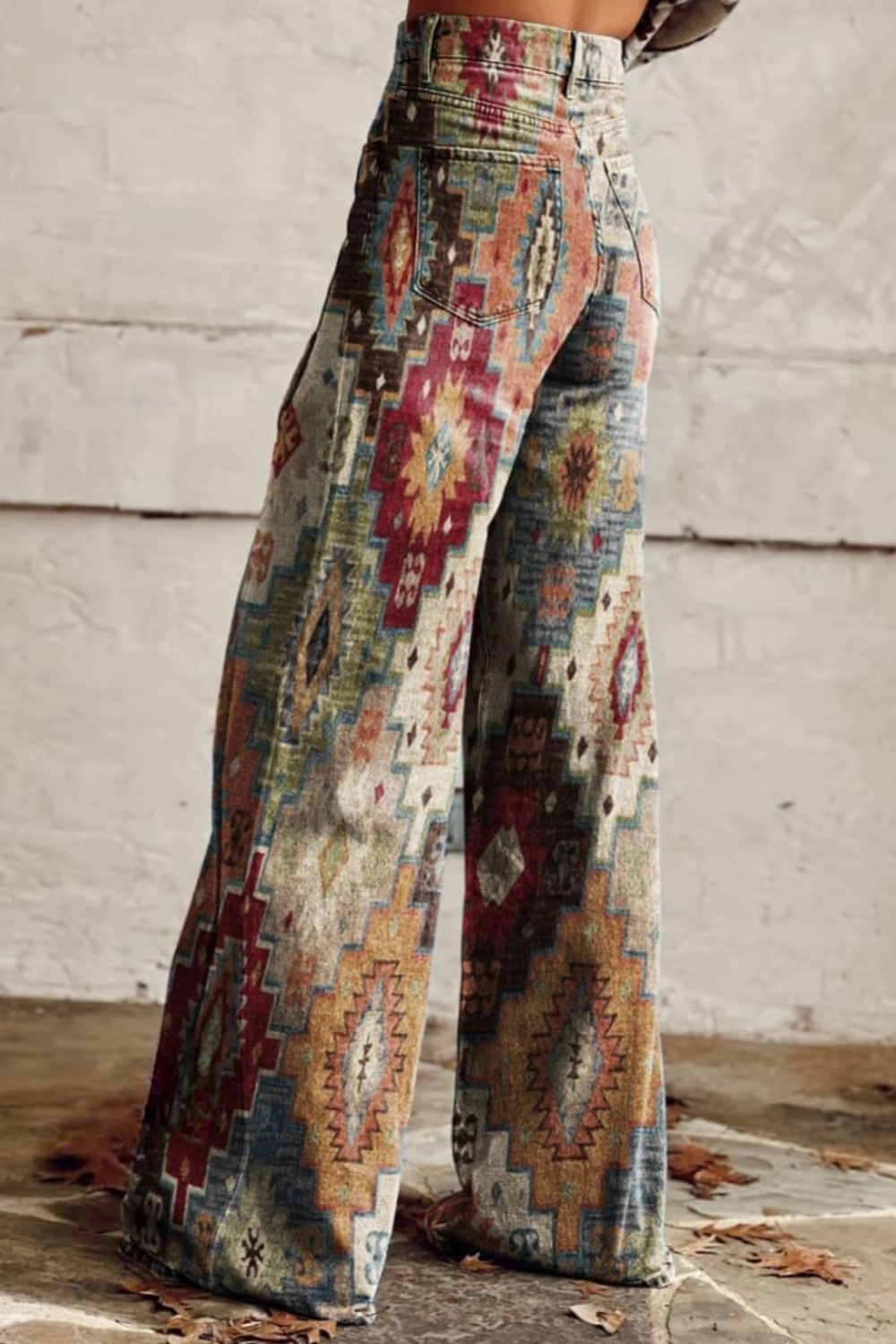 Chloé | Boho Vintage Hose für Damen mit weiter Passform und hohem Bund