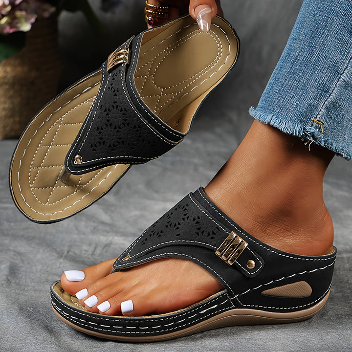 Callie | Stilvolle Orthopädische Sandalen für Damen mit niedrigem Absatz