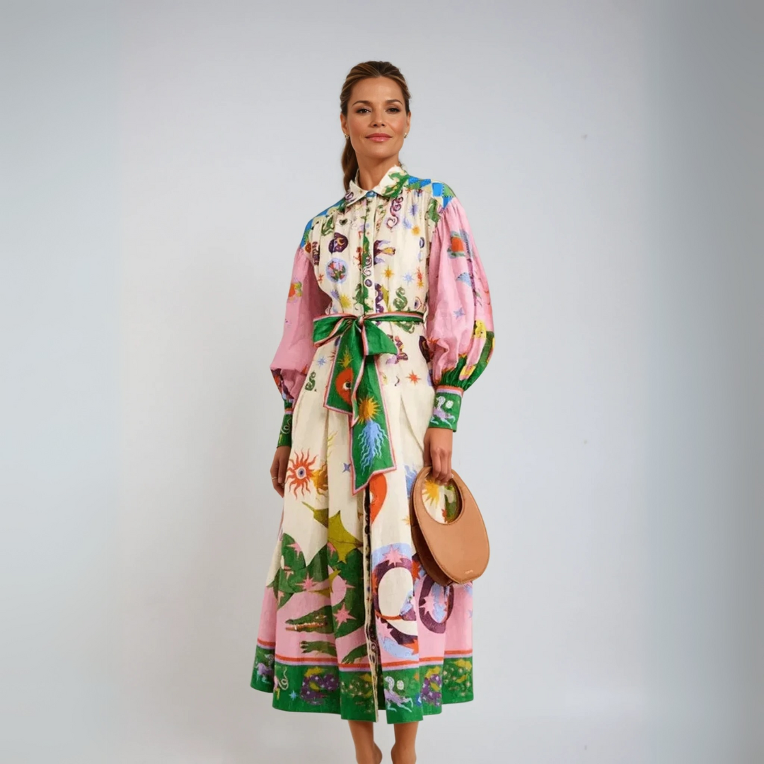Dorthe | Elegantes Maxikleid aus Italien