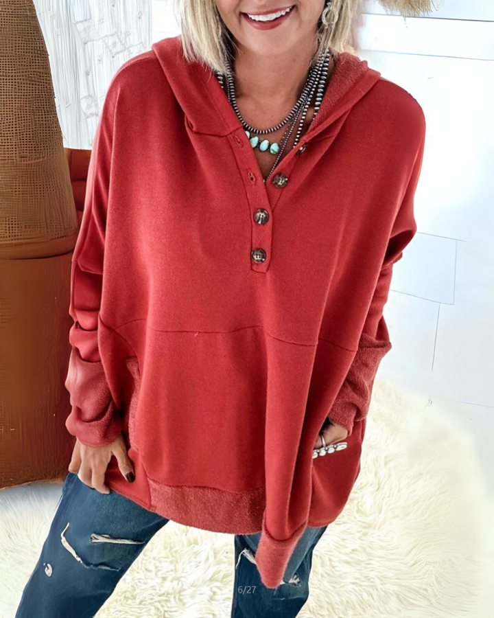 Maggie | Stylischer Pullover für Damen mit Kapuze und langen Ärmeln