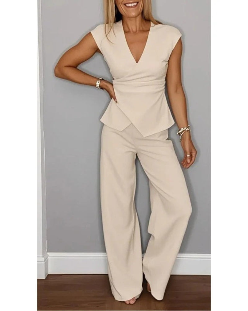 Angela | Elegantes Zweiteiliges Set für Damen mit V-Ausschnitt