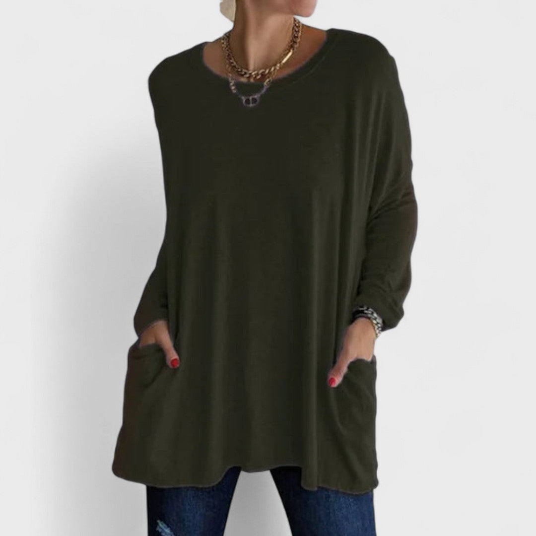 Moira | Lässiges Langarmshirt für Damen mit Rundhalsausschnitt und langen Ärmeln
