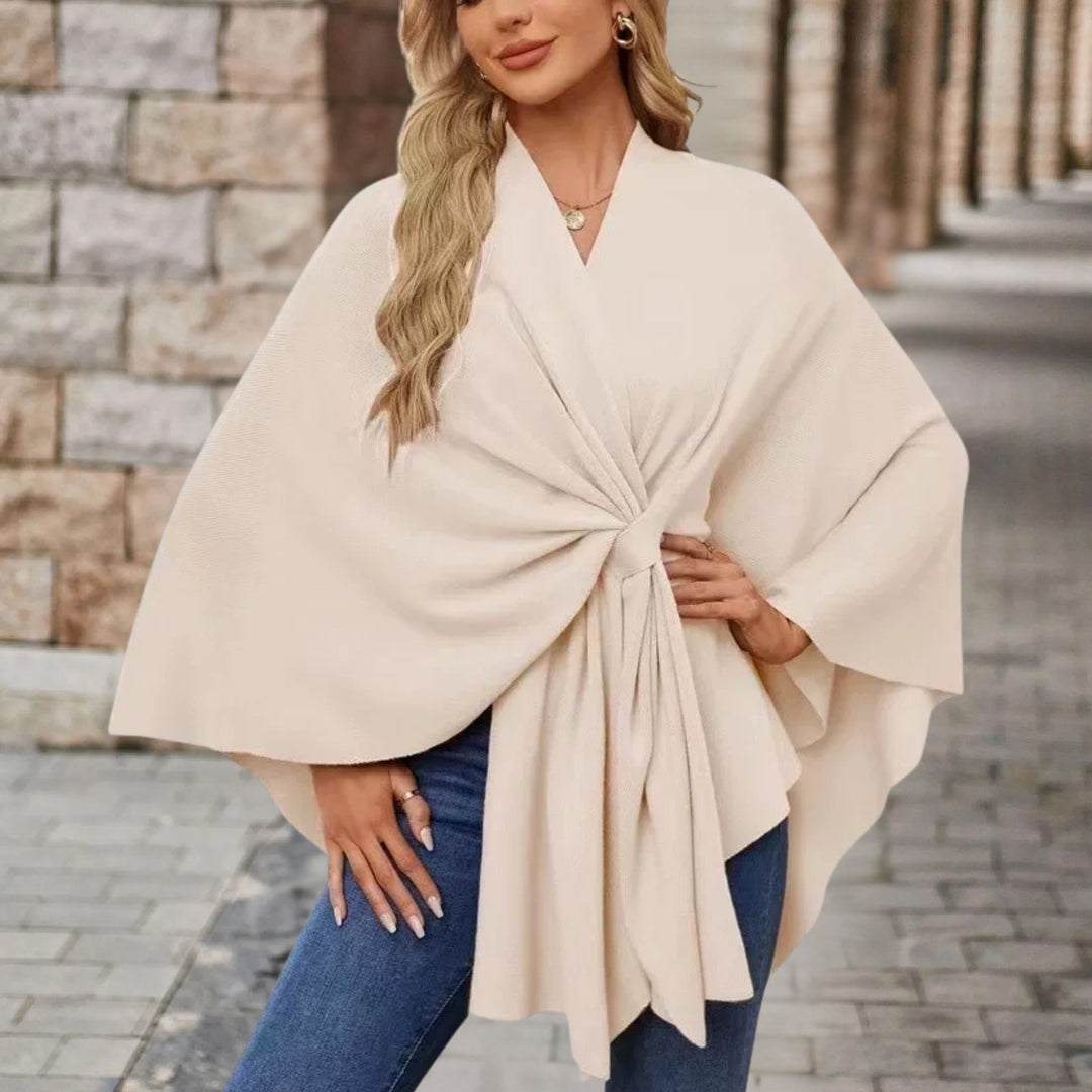 Lia | Schicker Poncho für Damen mit V-Ausschnitt
