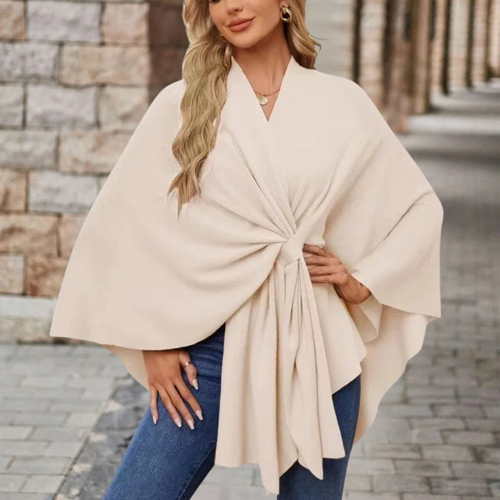 Lia | Schicker Poncho für Damen mit V-Ausschnitt