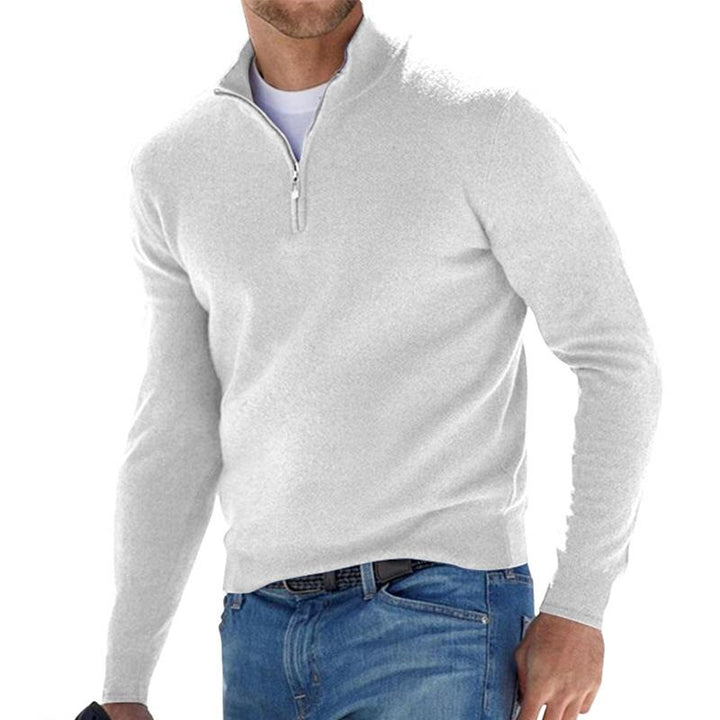 Erik | Premium-Pullover für Herren mit Reißverschluss und Stehkragen
