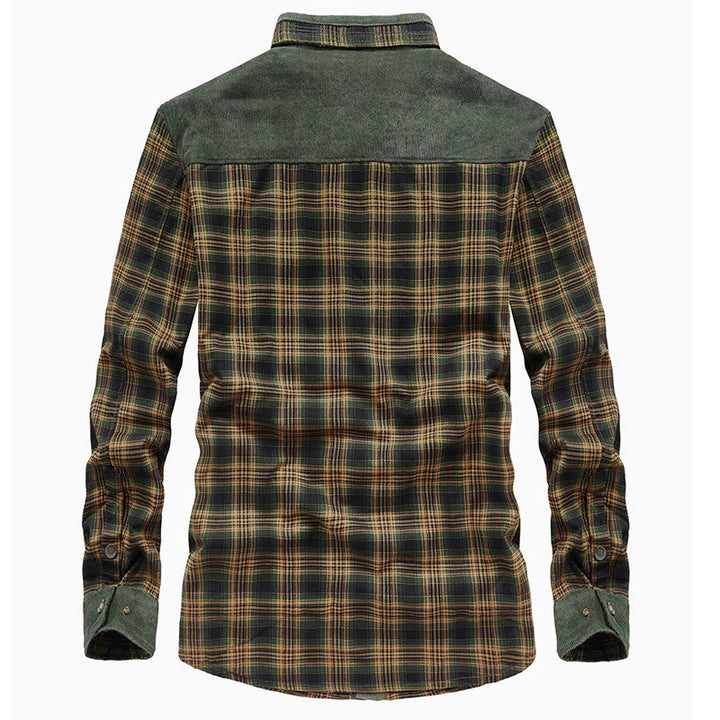 Herren Hemdjacke mit Taschen und Karomuster