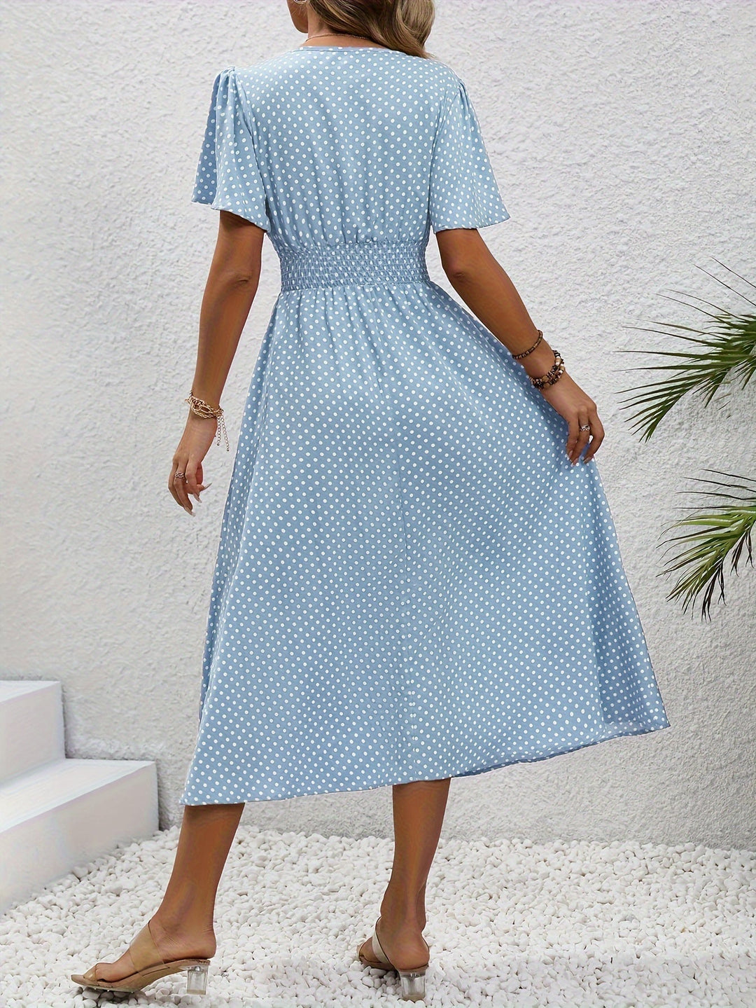 Livia | Damen Sommerkleid mit kurzen Ärmeln