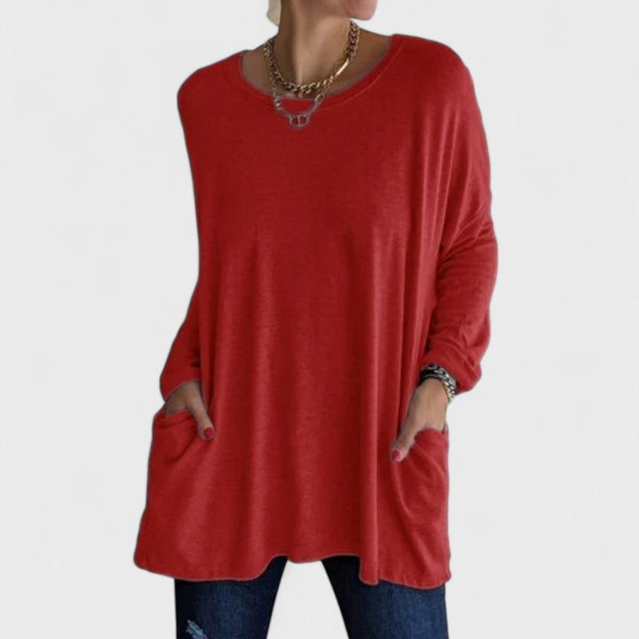 Moira | Lässiges Langarmshirt für Damen mit Rundhalsausschnitt und langen Ärmeln