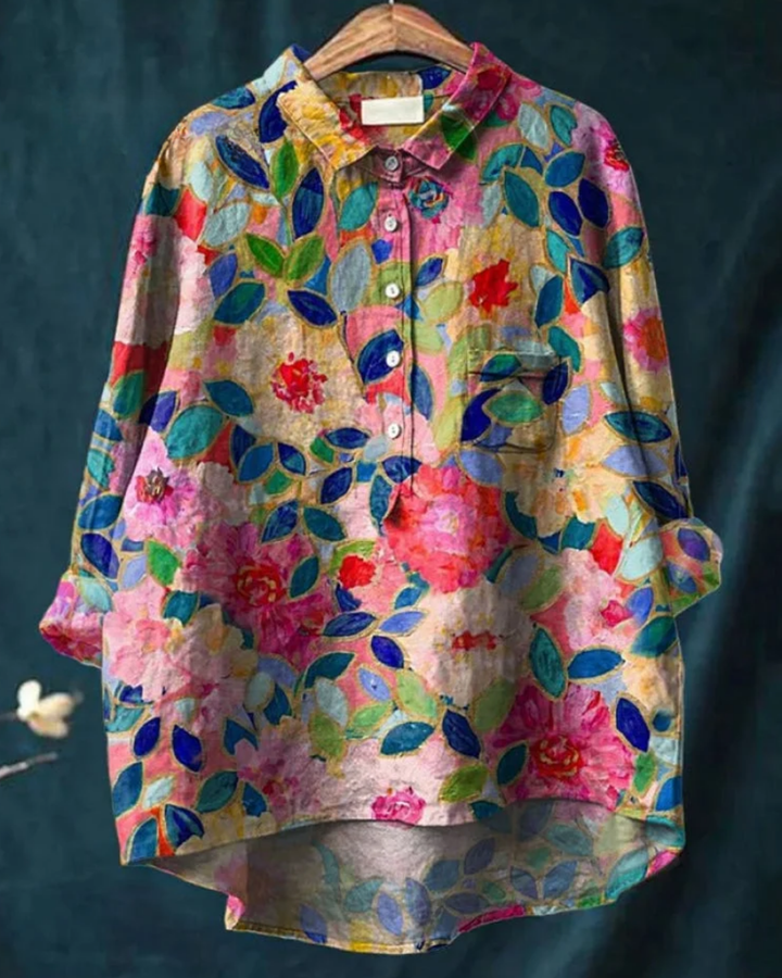 Jaclynn | Floral Shirt für Damen mit langen Ärmeln
