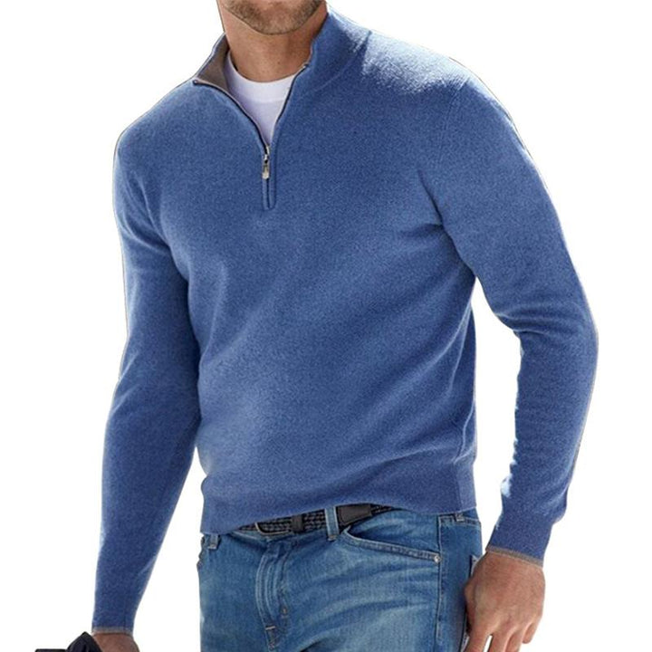 Erik | Premium-Pullover für Herren mit Reißverschluss und Stehkragen